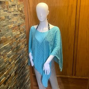 Only nine Women's Aqua Poncho coverup